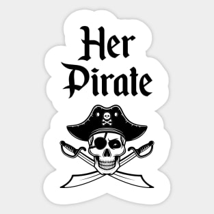 Her Pirate His Mermaid Couple Matching Sticker